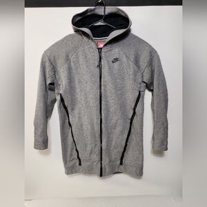 Nike vintage Y2K jacket grey black hood size Medium mens Streetwear 90's